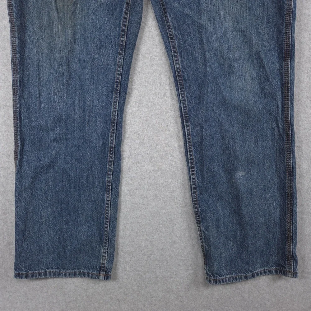 Carhartt Loose Fit Mens Size 36x32 Distressed Grunge Blue Denim Jeans BD4941-M